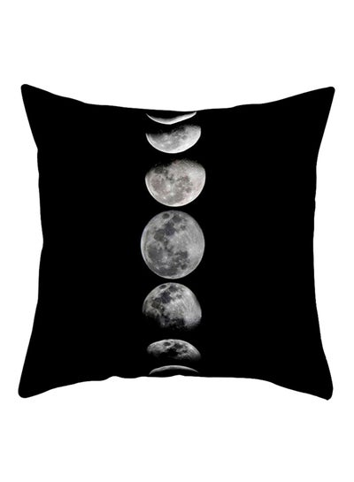 Buy Geometric Throw Pillow Cover Black/White 45x45centimeter in UAE