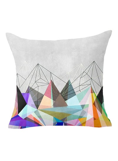 Buy colourflash Geometric Pattern Throw Pillow Cover Multicolour 45x45centimeter in Saudi Arabia