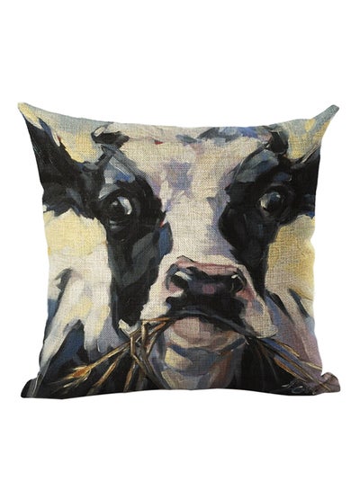 Buy Animal Oil Painting Style Throw Pillow Cover Brown/Black 45x45cm in UAE