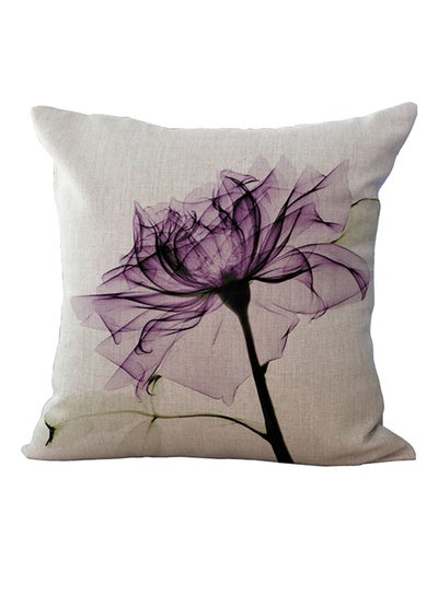 Buy Modern Flower Print Pillow Cover Multicolour 45x45centimeter in Saudi Arabia