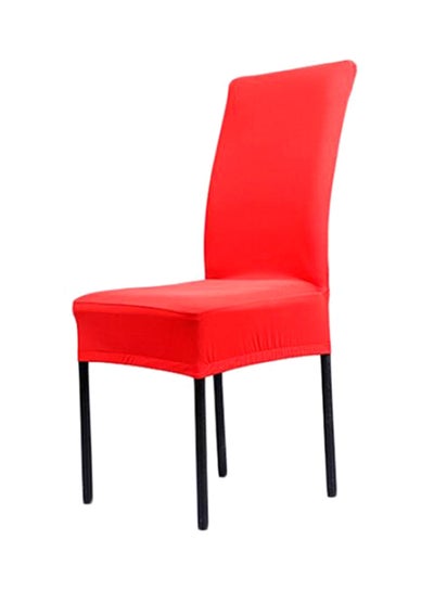 Buy Stretch Banquet Chair Cover Red/Black 45x45cm in Saudi Arabia