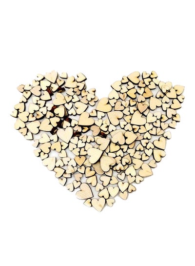 Buy 100-Piece Heart Shape Table Scatter Beige in Saudi Arabia