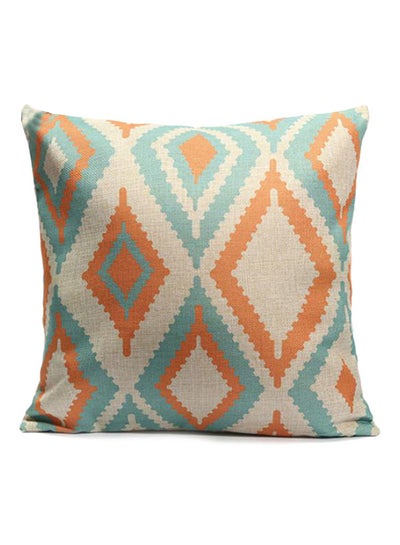 Buy Vintage Geometric Flower Throw Pillow Cover Multicolor 45x45centimeter in Saudi Arabia