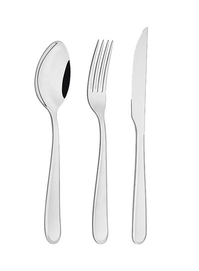 Buy 16-Piece Cutlery Set Silver 16cm in Saudi Arabia