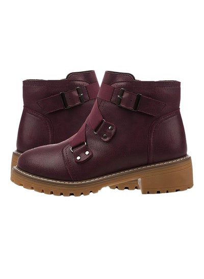 Renben British Style Ankle Boot Wine Red price in UAE