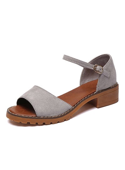 Buy Peep Toes Casual Sandal Grey in UAE