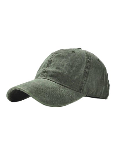 اشتري قبعة بأزرار إغلاق كبس قابلة للتعديل ونقشة سادة أخضر في السعودية