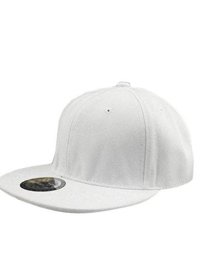 Buy Adjustable Snapback Baseball Cap White in Saudi Arabia