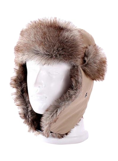 Buy Earflap Mask And Snow Ski Winter Cap Khaki in Saudi Arabia