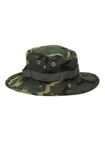 Buy Woodland Fishing And Hiking Boonie Hat Camouflage & Army Green in Saudi Arabia