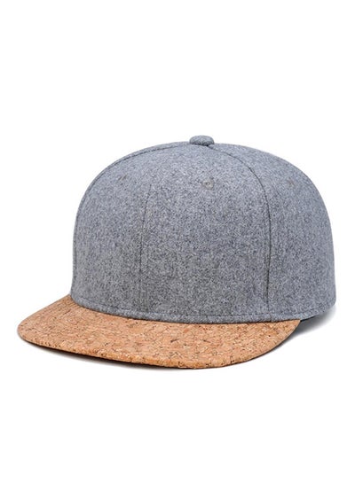 Buy Snapback Peaked Cap Light Grey in Saudi Arabia