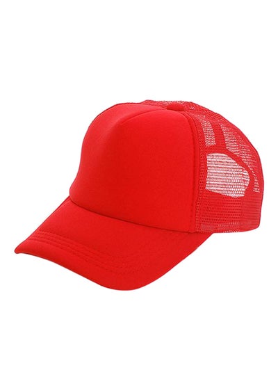 Buy Adjustable Trucker Baseball Cap Red in UAE