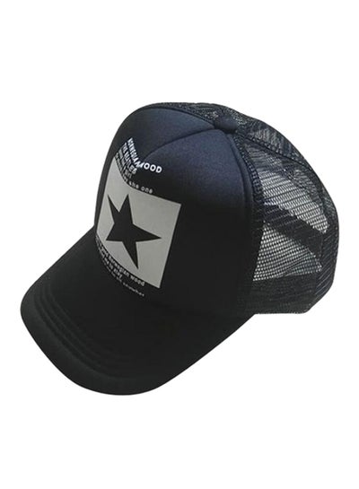 Buy Star Pattern Cap Black in Saudi Arabia