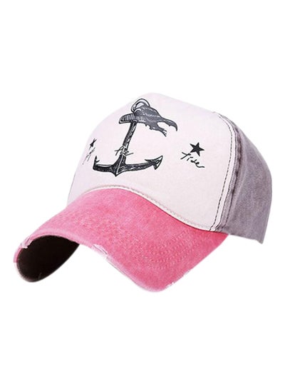 Buy Anchor Printed Snapback Baseball Cap Red in UAE