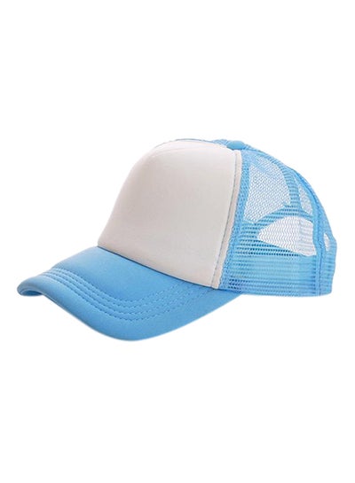 Buy Adjustable Trucker Baseball Cap Lake Blue/White in Saudi Arabia