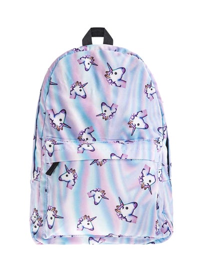 Buy Unicorn Printed School Backpack Blue/Purple/White in Saudi Arabia