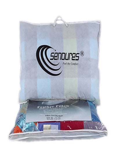 Buy Feather Pillow Blue 50 x 70centimeter in UAE