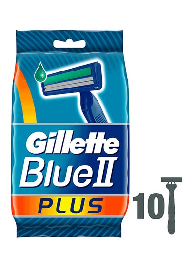Pack Of 10 Blue II Disposable Ultra Grip Razor price in UAE | Noon UAE ...