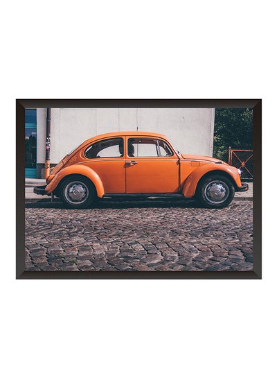 Buy Coupe Car Wooden Frame Wall Art Painting Multicolour 32x2x22cm in Saudi Arabia