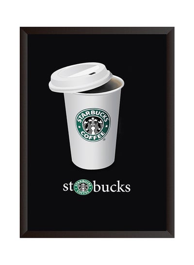 Buy Starbucks Wall Art Painting With Frame Black/White/Green 32 x 22centimeter in Saudi Arabia