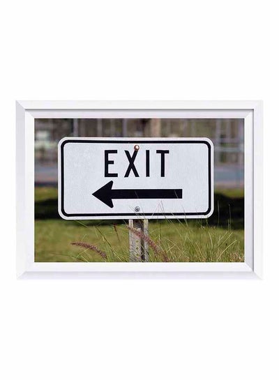 Buy Exit Wall Art Painting With Frame Multicolour 32 x 22centimeter in Saudi Arabia