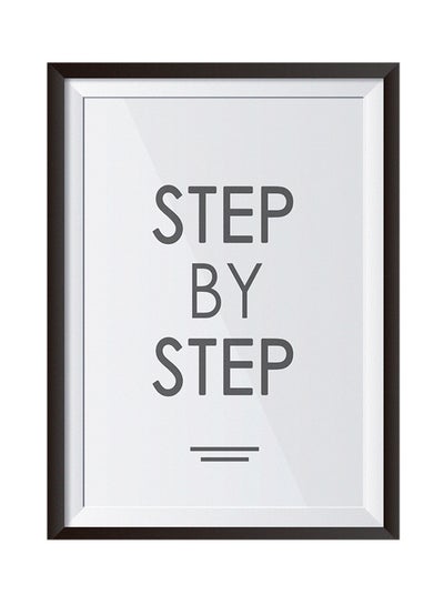 Buy Step By Wall Art Painting With Frame White/Black 32 x 22cm in Saudi Arabia