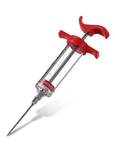 Buy Marinade Injector Flavour Syringe BBQ Tool Red/Clear/Silver in Saudi Arabia