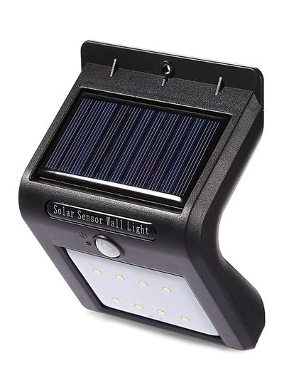 Buy Solar Motion Sensor LED Wall Light Black in UAE