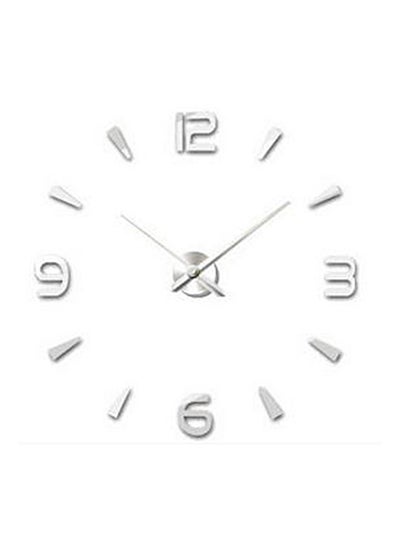 اشتري ملصق ساعة حائط بسطح عاكس ثلاثي الأبعاد يمكنك لصقه بنفسك فضي في السعودية