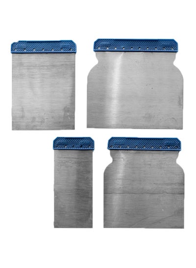 Buy 4-Piece Scraper Set Silver/Blue in UAE