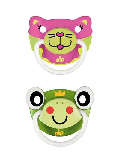 Buy 2-Piece Funny Animal Soother-Cat And Frog in Saudi Arabia