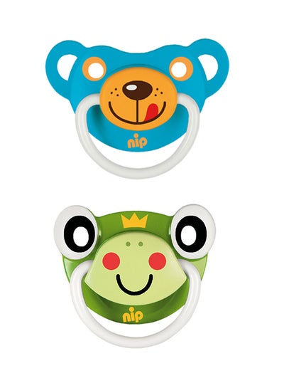 Buy 2-Piece Funny Animal Soother-Frog And Bear in Saudi Arabia