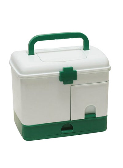 Buy Multi-Layer Medicine Box Green/White in UAE