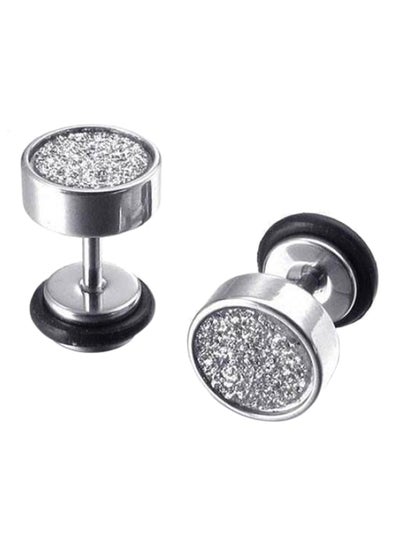 Buy 316l Stainless Steel Barbell Stud Earrings in UAE