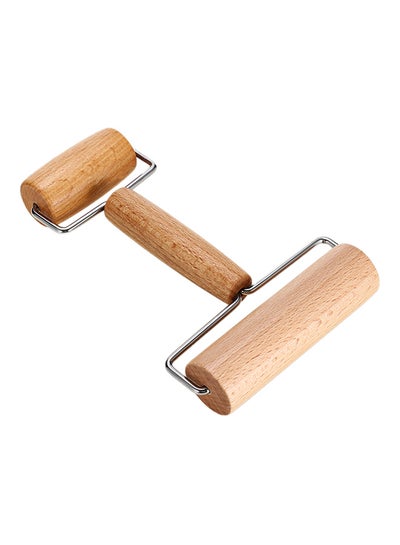 Buy T-Type Baking Stick Wooden Rolling Pin Brown 3.2x10.5x6cm in Saudi Arabia