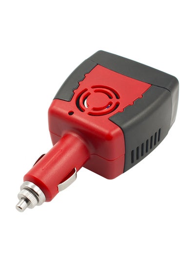 Buy Car Power Inverter Adapter With USB Point Red/Black in UAE