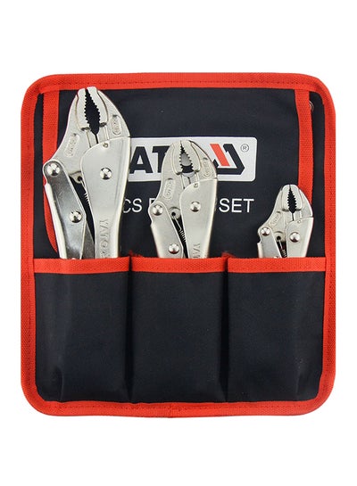 Buy 3-Piece Locking Plier Set Silver in UAE