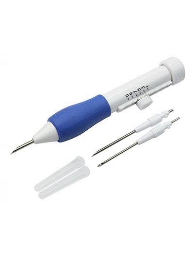 Buy Punch Needle Set MSM-39280 White/Blue 150grams in UAE