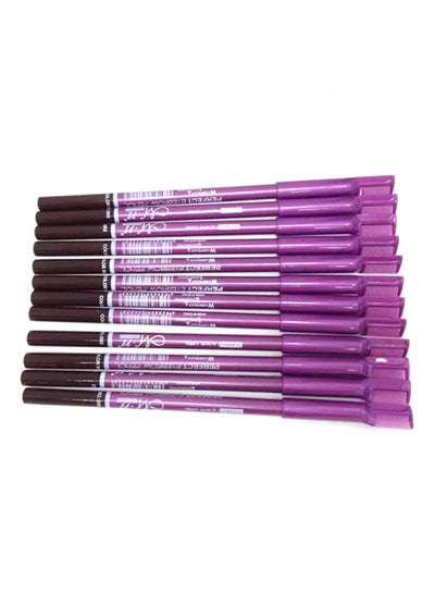 Buy 12-Piece Perfect Eyebrow Pencil Brown in Egypt