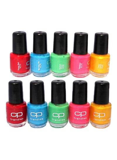 Buy 10-Piece Nail Polish Set Multicolour in UAE