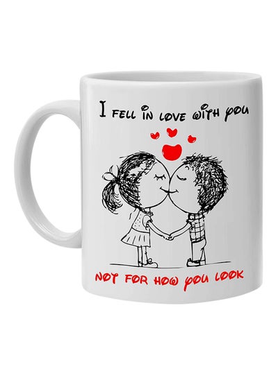 Buy I Fell In Love With You Printed Mug White 10cm in UAE