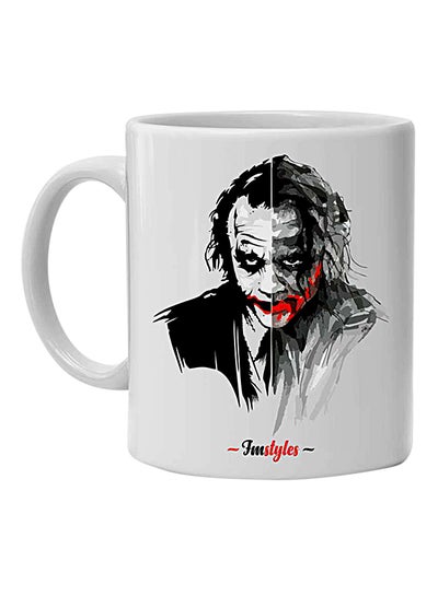 Buy Joker Face Printed Mug White in UAE