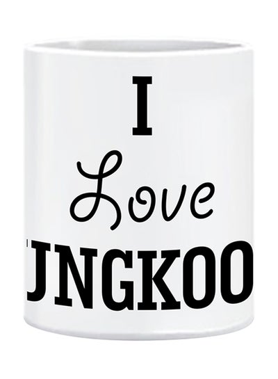 Buy I Love Jung Kook Printed Mug White 10cm in UAE