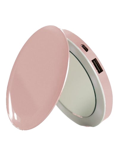 Buy 3000.0 mAh HyperJuice Pearl Compact Mirror With Rechargeable Power Bank Rose in Saudi Arabia