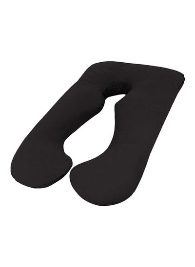 Buy U-Shaped Comfortable Maternity Bed Pillow Cotton Black in Saudi Arabia