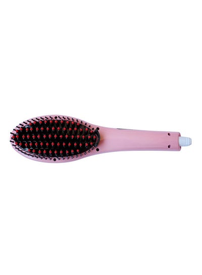 Buy Hair Straightener Brush Pink/Black in UAE