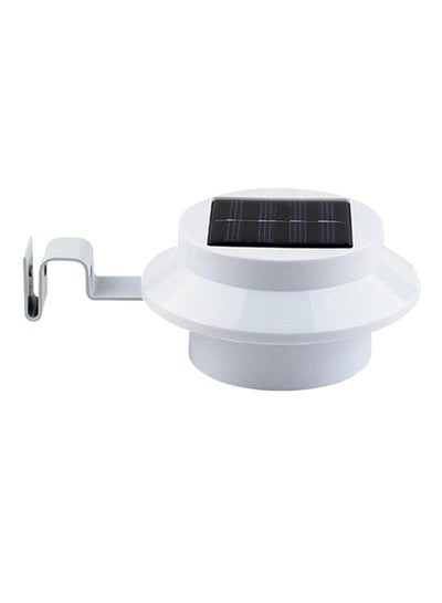 Buy Solar Powered LED Garden Wall Light White/Black in Saudi Arabia