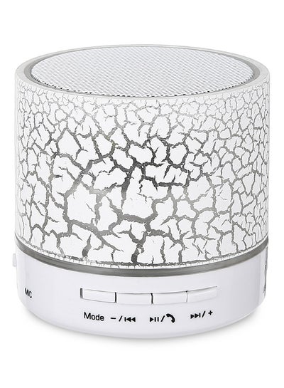 Buy A9-Wireless Bluetooth Speaker With Crack Pattern/LED Flash/TF Card Support White in UAE
