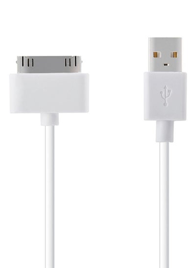 Buy Data Sync And Charging Cable For Apple iPhone 4/4S/3G/3GS/iPad/1/2/3 White in UAE