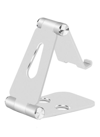 Buy Rotating Aluminum Alloy Foldable Universal Tablet/Desktop Holder Phone Bracket Silver in UAE